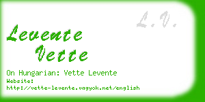 levente vette business card